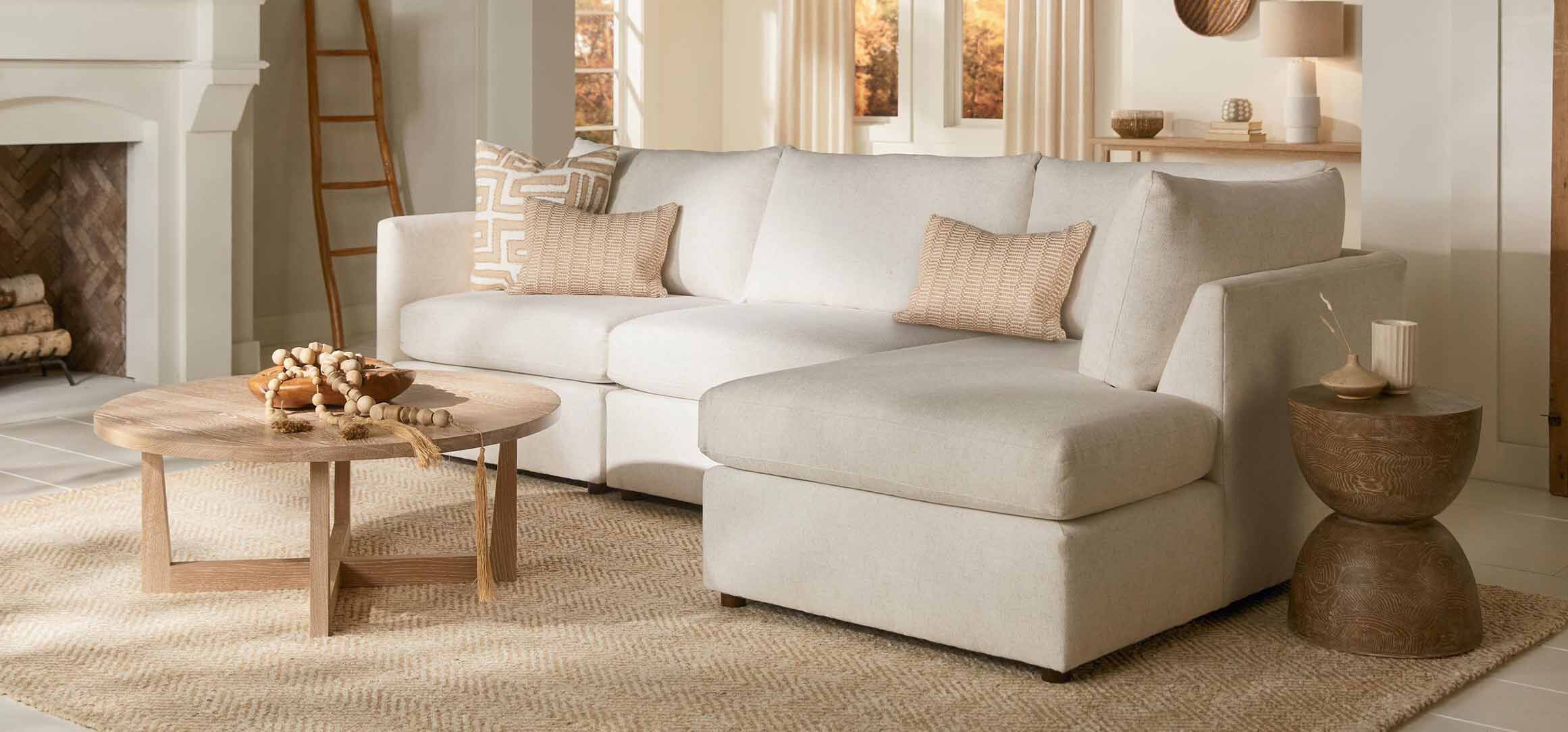 Bassett couch deals with chaise