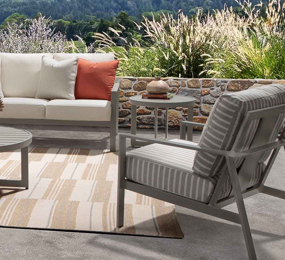 Outdoor furniture on patio