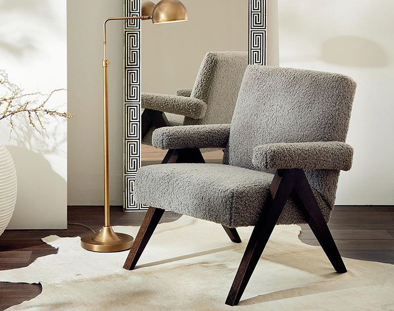 Modern Design Minimalist Arm Cover Living Room Chair Contemporain
